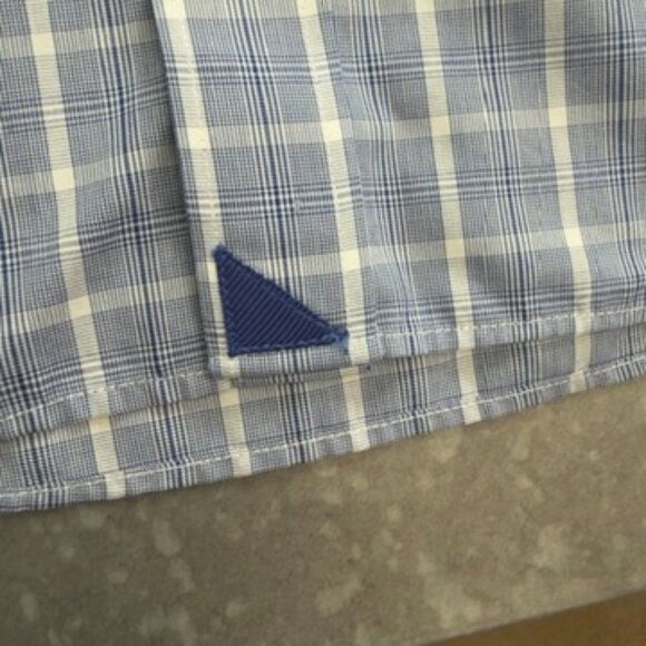 UNTUCKit Blue & White Plaid Wrinkle-Free Button-Down Shirt – Size XL Tall - Picture 6 of 16